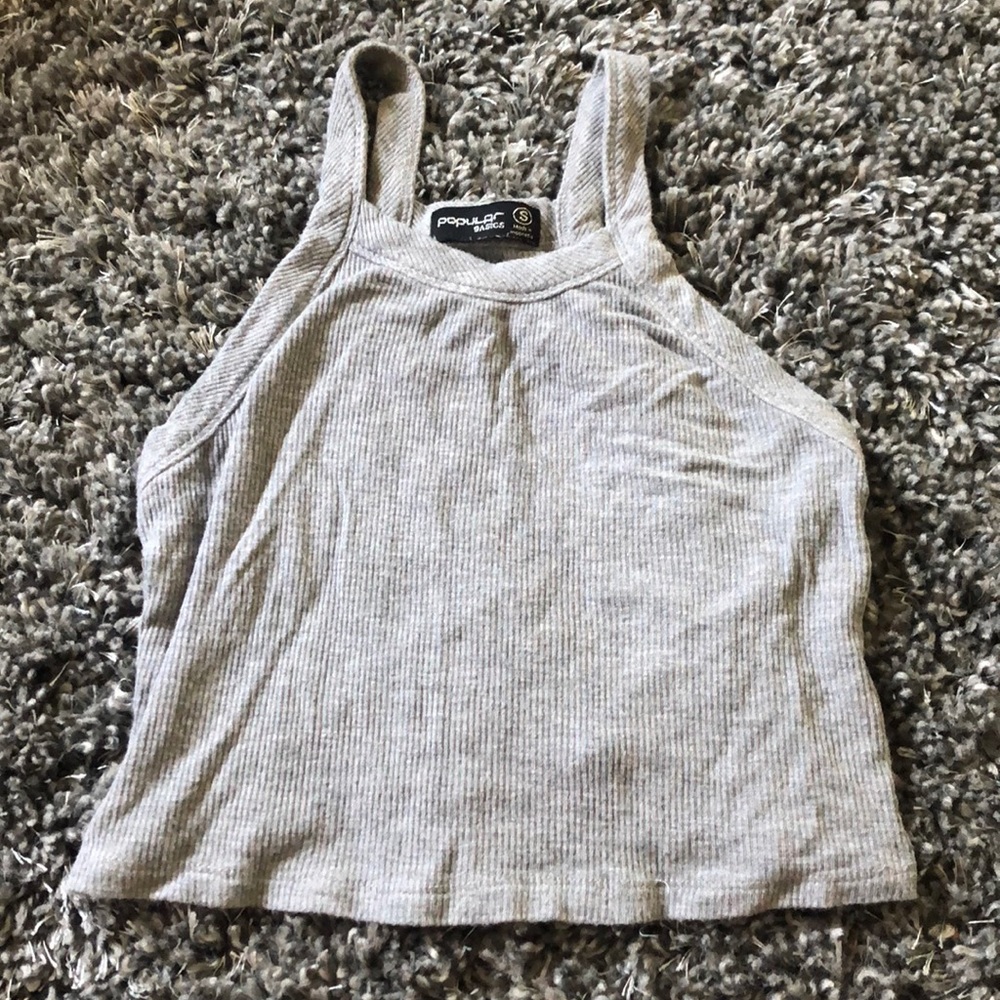 Grey Crop Top